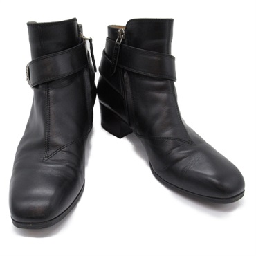 GUCCI short boots 430429 leather Black Used Women #35 1/2