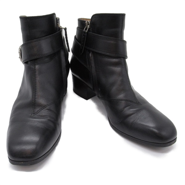 GUCCI short boots 430429 leather Black Used Women #35 1/2