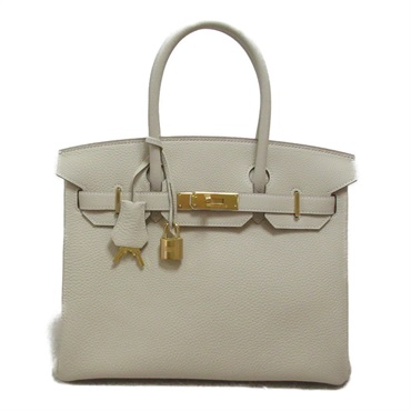 HERMES Birkin 30 hand bag W Togo leather Craie GHW Used