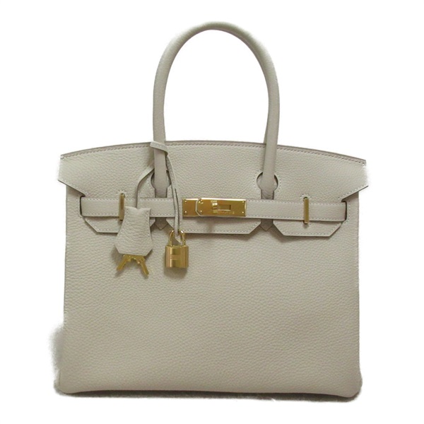 HERMES Birkin 30 hand bag W Togo leather Craie GHW Used