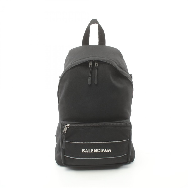 BALENCIAGA SPORT Rucksack Backpack Nylon canvas Black Used unisex