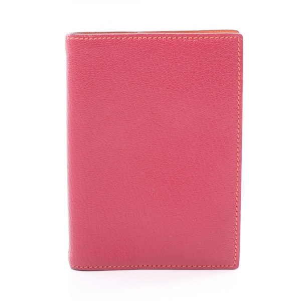 HERMES Agenda GM Notebook cover Chevre goatskin Framboise Used Women J Pink