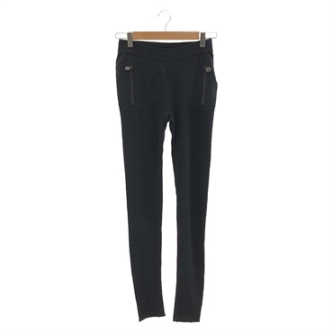 CHANEL Sweat Pants P41406K03067 cotton Black Used Women size 38