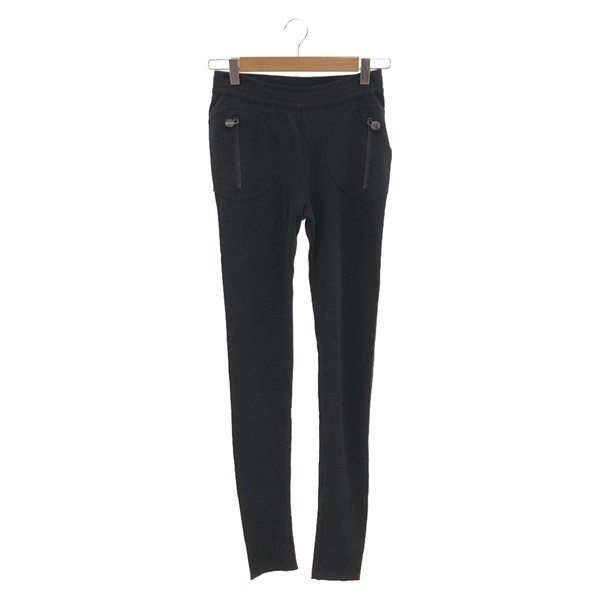 CHANEL Sweat Pants P41406K03067 cotton Black Used Women size 38