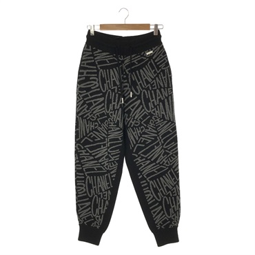 CHANEL Pants cashmere Black Grey Used mens size 38