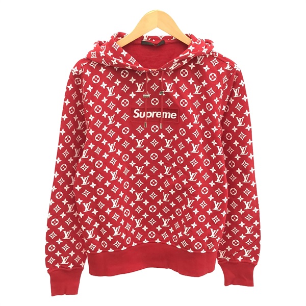 LOUIS VUITTON Hoodie supreme sweatshirts tops cotton Red Used mens size S