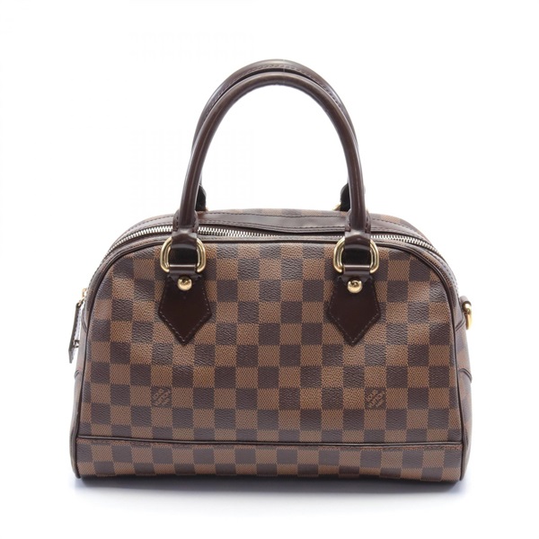 LOUIS VUITTON Duomo Handbag N60008 Damier canvas leather Brown Ebene Used Women