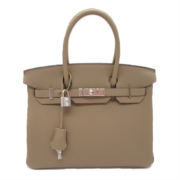 HERMES Birkin 30 Hand bag B Togo leather Beige Marfa SHW Used