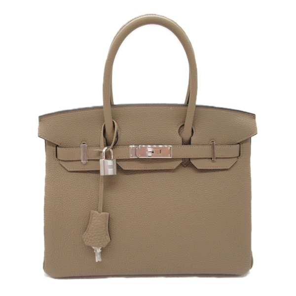 HERMES Birkin 30 Hand bag B Togo leather Beige Marfa SHW Used