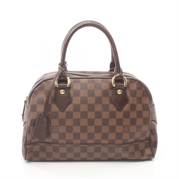 LOUIS VUITTON Duomo Hand Boston bag N60008 Damier canvas leather Brown Ebene