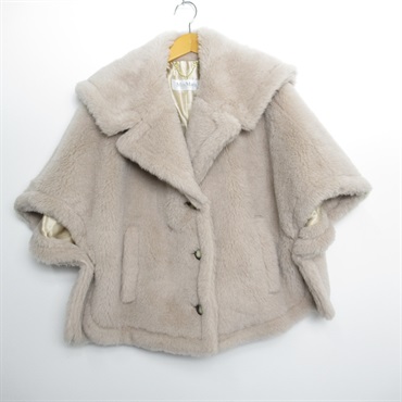 MAX MARA CAMBUSA1 poncho coat 2347360137 wool silk alpaca Beige Used Women #ML