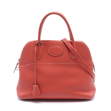 HERMES Bolide31 2way Handbag Clemence leather Brown Used Women O SHW