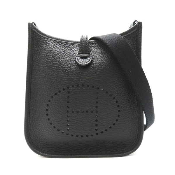 HERMES Evelyne Amazon TPM 16 Shoulder Bag Clemence leather Noir Black Used W SHW