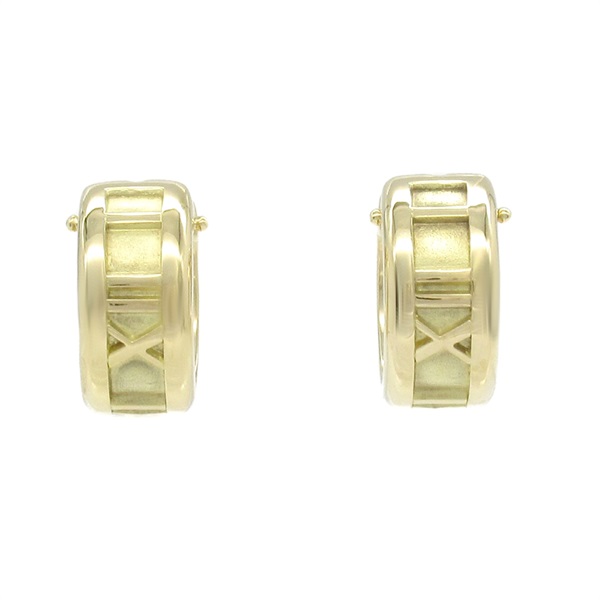 TIFFANY＆CO Atlas Earrings Hoop Pierced earrings K18 Yellow Gold Used