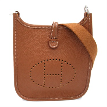 HERMES Evelyne Amazon TPM Shoulder crossbody Bag B Taurillon Clemence Gold SHW