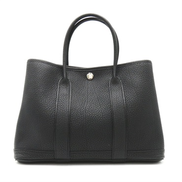 HERMES Garden party 30 TPM Hand bag Negonda leather SHW Calfskin Noir Black Used
