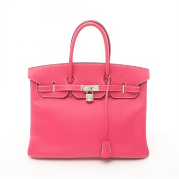 HERMES Birkin 35 Rose tyrien Hand bag Epsom leather SHW Pink Used Women
