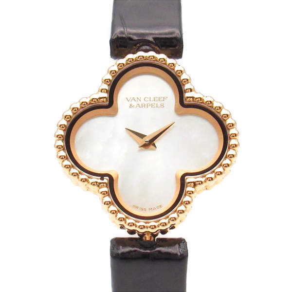 Van Cleef & Arpels Sweet Alhambra Wrist Watch VCAR08SF00 Quartz K18 Gold Women