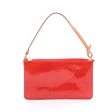 LOUIS VUITTON Lexington Hand bag M91132 Monogram Vernis leather Rouge Red Used