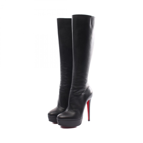 Christian Louboutin long boots leather Black Used Women #36