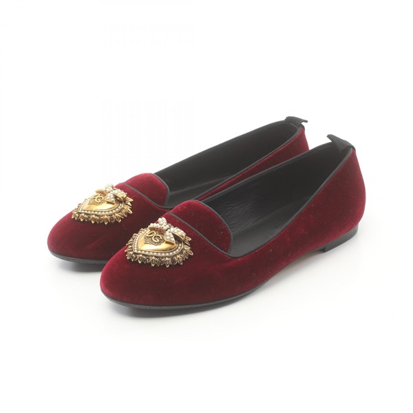 DOLCE & GABBANA Flats Shoes Fabric Bordeaux Used Women #35 1/2