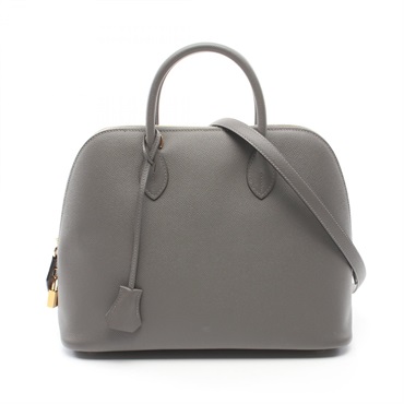 HERMES Bolide 1923 31 Shoulder Hand bag Epsom GHW Gris meyer Gray Used Women