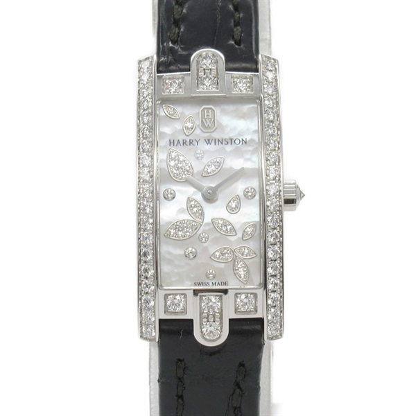 HARRY WINSTON Avenue C Mini Wrist Watch AVCQHM16WW049 Quartz K18WG diamond Used