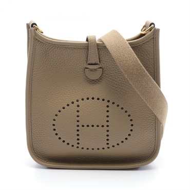 HERMES Evelyne TPM Shoulder crossbody Bag W Chevre mysore Beige Marfa GHW used