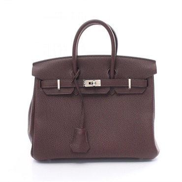 HERMES Birkin 25 Rouge seller Hand bag Togo leather SHW Brown Used Women