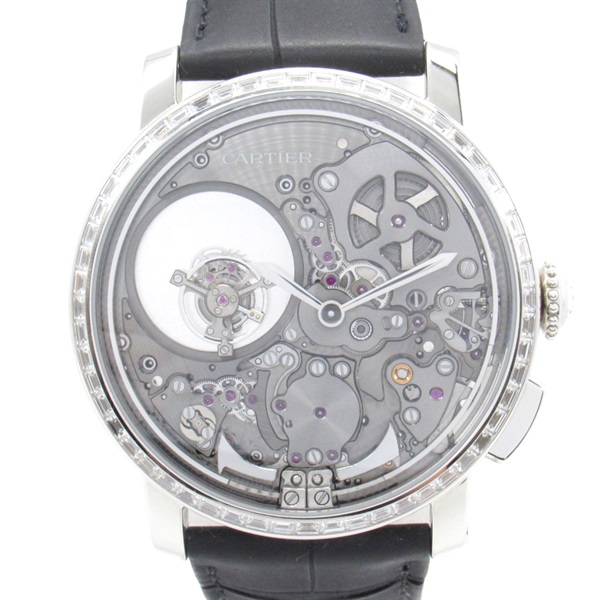 CARTIER Rotonde Double Tourbillon Mysterious Watch HPI01401 Hand Winding Pt950