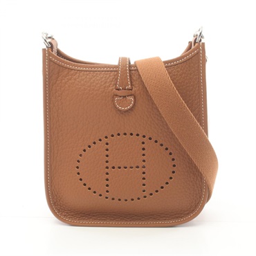 HERMES Evelyne TPM Amazon Shoulder crossbody Bag W Taurillon Clemence Gold SHW