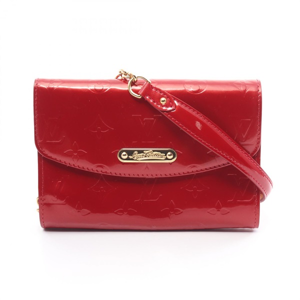 LOUIS VUITTON Shoulder Bag M93614 Vernis leather Pomme D'amour Used crossbody LV