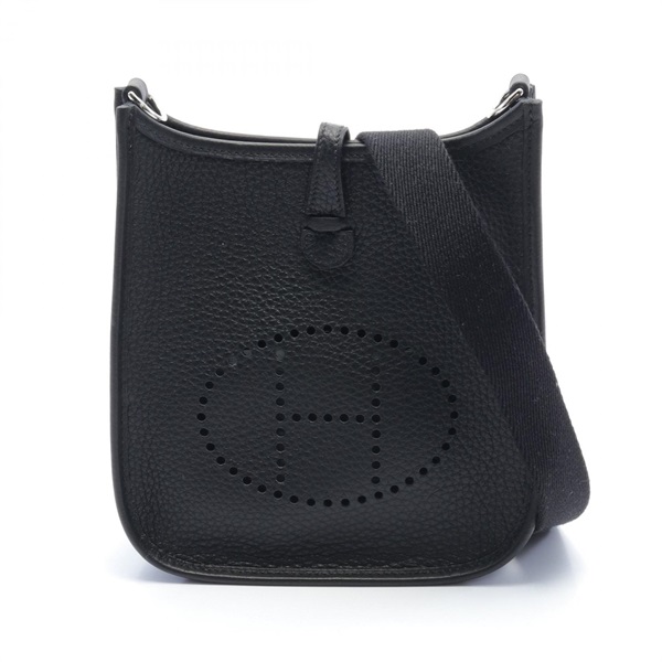 HERMES Evelyne TPM Shoulder crossbody Bag W Taurillon Clemence Black SHW