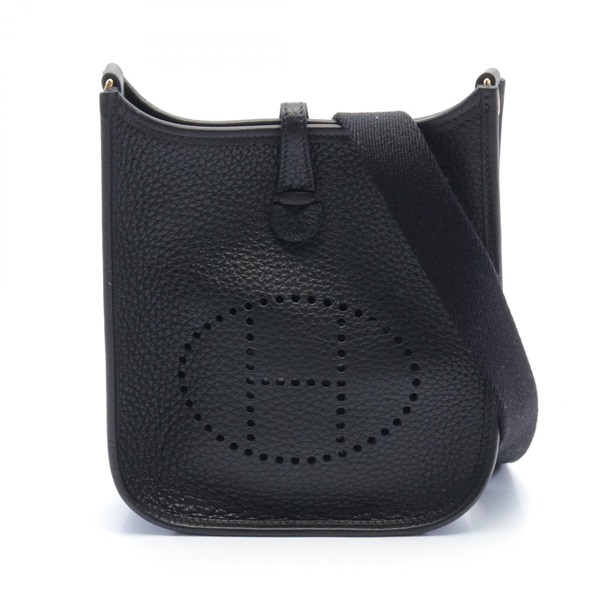 HERMES Evelyne TPM Shoulder crossbody Bag W Taurillon Clemence Black GHW Used