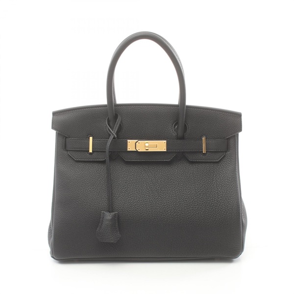 HERMES Birkin 30 Hand bag W Togo leather Black Used GHW