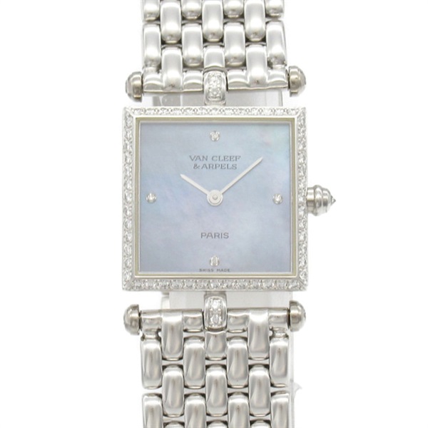 Van Cleef & Arpels Classic Square Diamond Wrist Watch 322642B1 Quartz K18WG Used