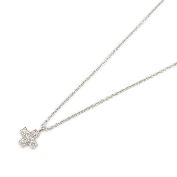 TIFFANY＆CO Crossy Form Necklace pendant Pt950Platinum diamond Used women