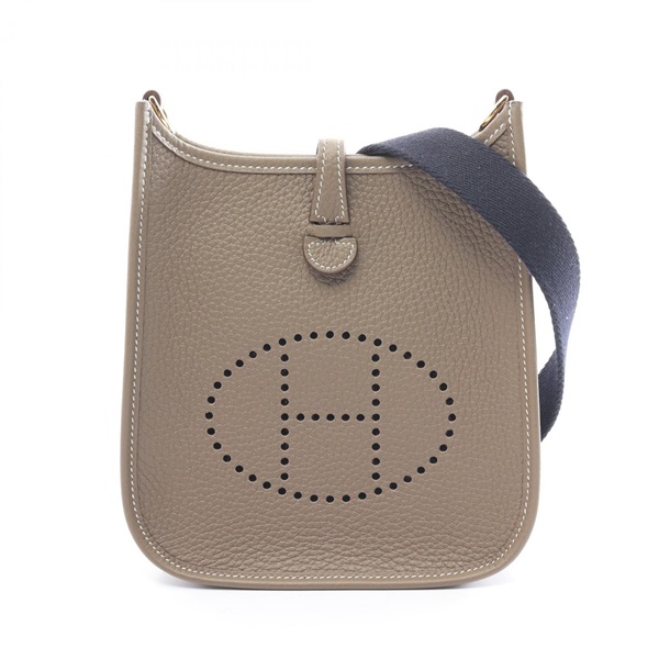 HERMES Evelyne TPM Amazon Shoulder crossbody Bag W Taurillon Clemence Etoupe GHW