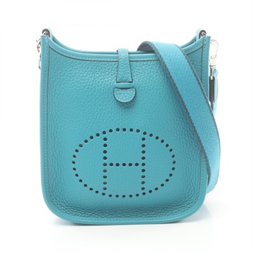 HERMES Evelyne TPM Amazon Shoulder Bag Taurillon Clemence SHW Blue paon Used
