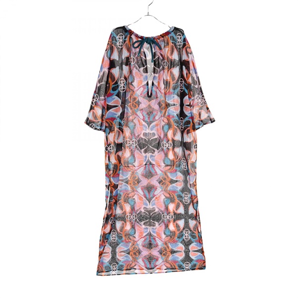 HERMES Dress long #36 cotton Multicolor Used