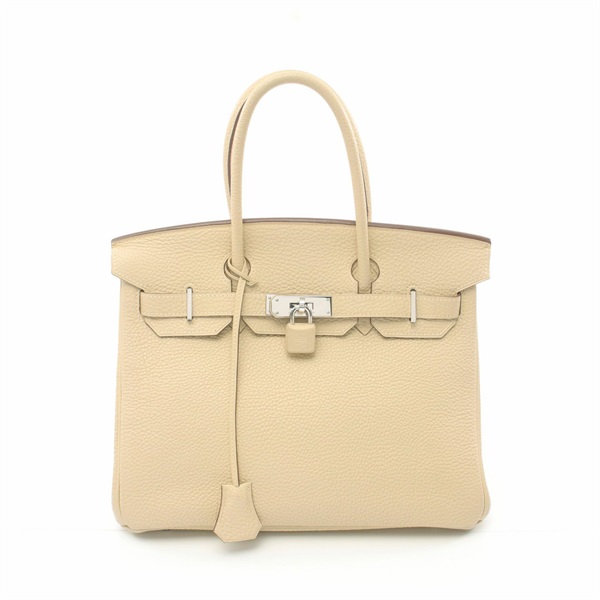 HERMES Birkin 30 Hand bag L Togo leather Beige Parchemin SHW Used
