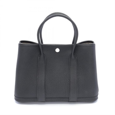 HERMES Garden party TPM Tote hand Bag W Negonda leathe Black SHW