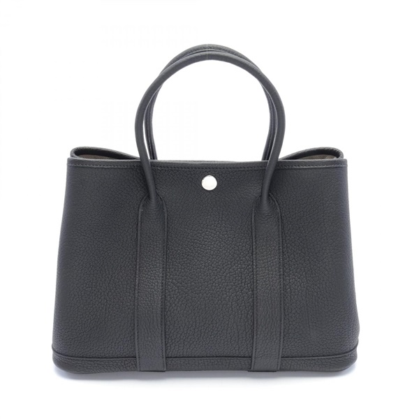 HERMES Garden party TPM Tote hand Bag W Negonda leathe Black SHW