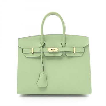HERMES Birkin 25 Sellier Hand bag Epsom Leather GHW Vert criquet Used Women
