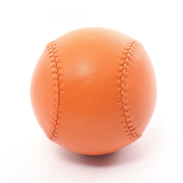 HERMES Baseball ball sport goods leather Orange Used