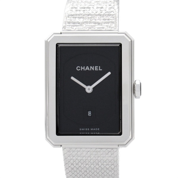 CHANEL Boyfriend tweed Wrist Watch H4876 Quartz Stainless Steel Used Women