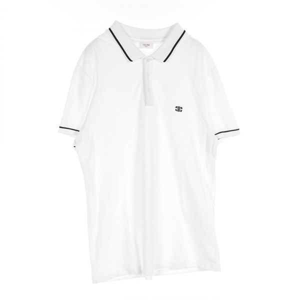 CELINE Classic Polo shirt 2X75H626U cotton White Used mens #L