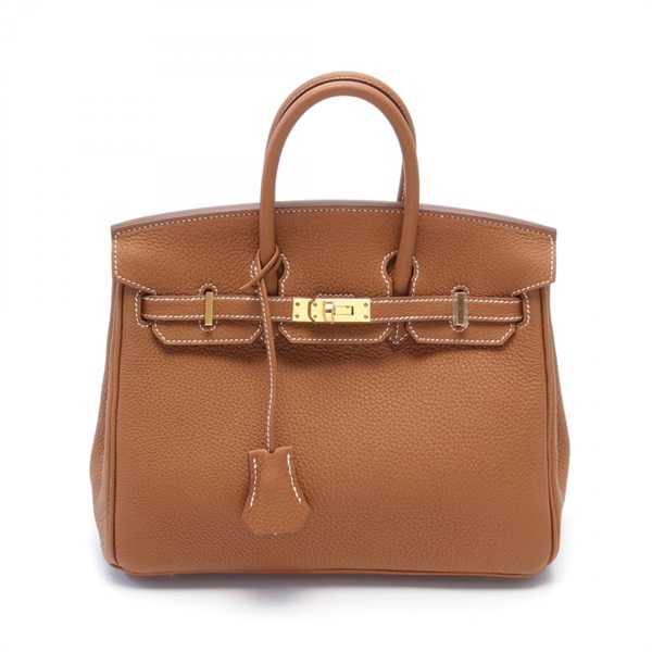 HERMES Birkin 25 Hand bag W 041344CC Togo leather Gold GHW Used