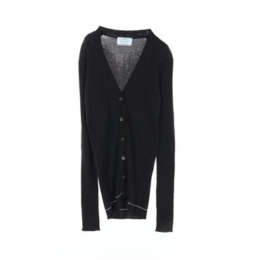 PRADA cardigan knitwear wool silk Black Used Women size 40