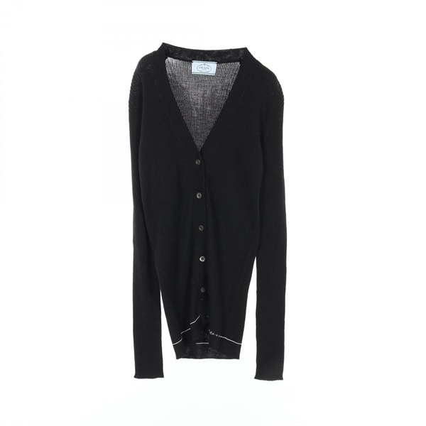 PRADA cardigan knitwear wool silk Black Used Women size 40